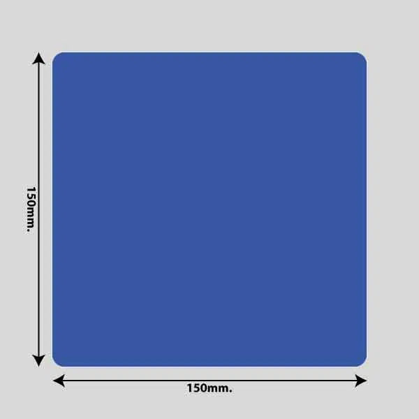 Load image into Gallery viewer, Gulvmarkerings Tape og Symboler.-Blå-Firkant 150mm x 150mm (10 stk. pakke)
