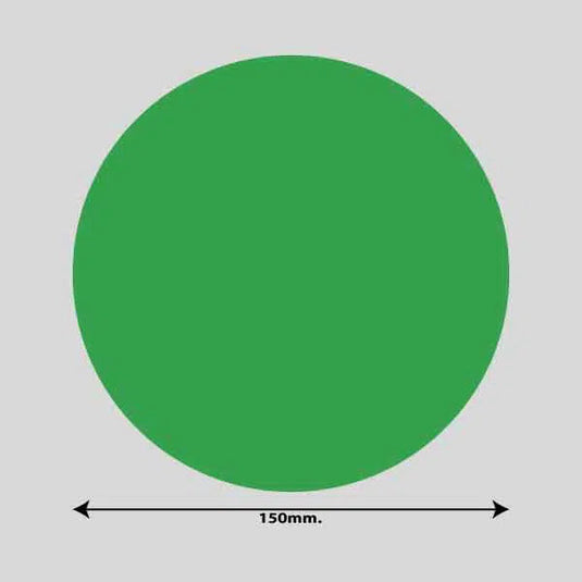 Gulvmarkerings Tape og Symboler.-Grøn-Cirkel Ø150mm (10 stk. pakke)