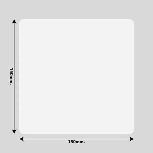 Gulvmarkerings Tape og Symboler.-Hvid-Firkant 150mm x 150mm (10 stk. pakke)
