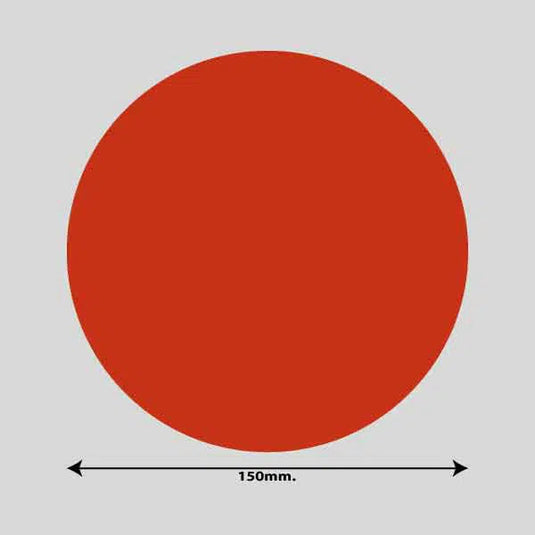 Gulvmarkerings Tape og Symboler.-Rød-Cirkel Ø150mm (10 stk. pakke)