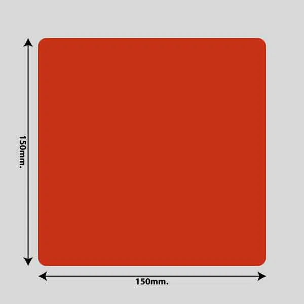 Load image into Gallery viewer, Gulvmarkerings Tape og Symboler.-Rød-Firkant 150mm x 150mm (10 stk. pakke)
