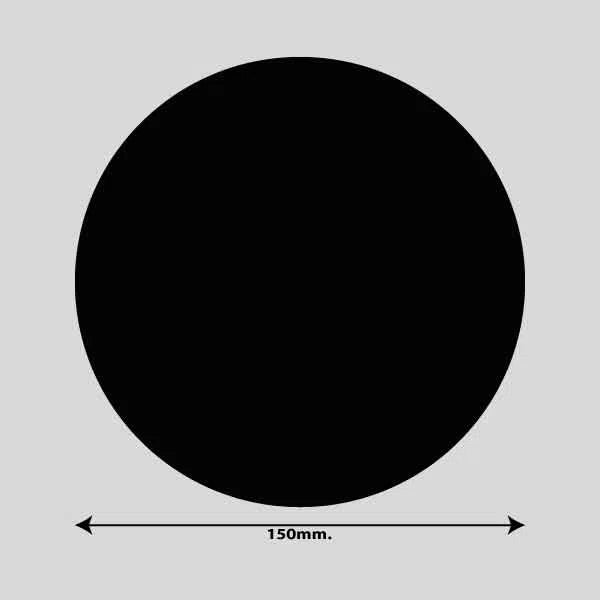 Load image into Gallery viewer, Gulvmarkerings Tape og Symboler.-Sort-Cirkel Ø150mm (10 stk. pakke)
